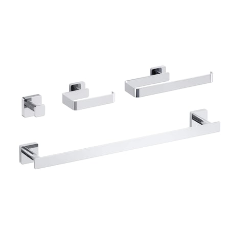 Kibi Blaze 4 Piece Bathroom Hardware Set C-KBA16-4CH-2